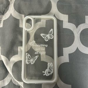 iPhone XR white butterfly case “everything will be alright”